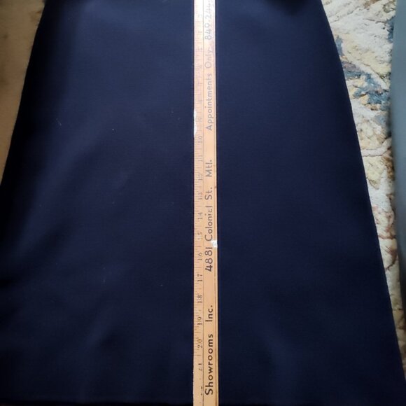 Brooks Brothers Woven Navy A-line Wool Skirt Sz M - Picture 9 of 11